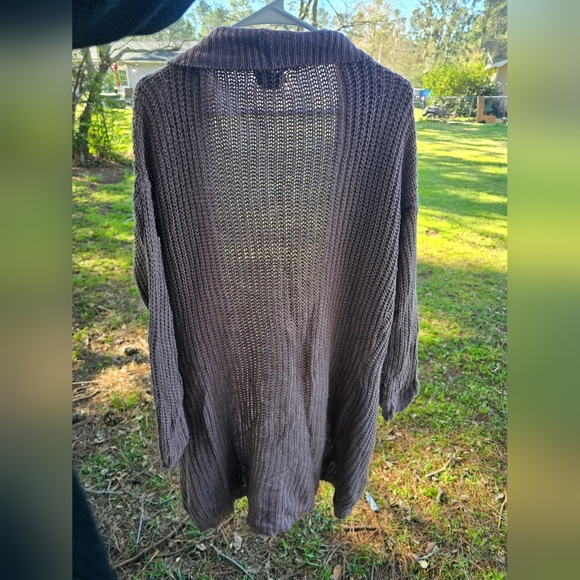 Wet Seal Size Small Charcoal Grey Knit Cardigan - Picture 3 of 5